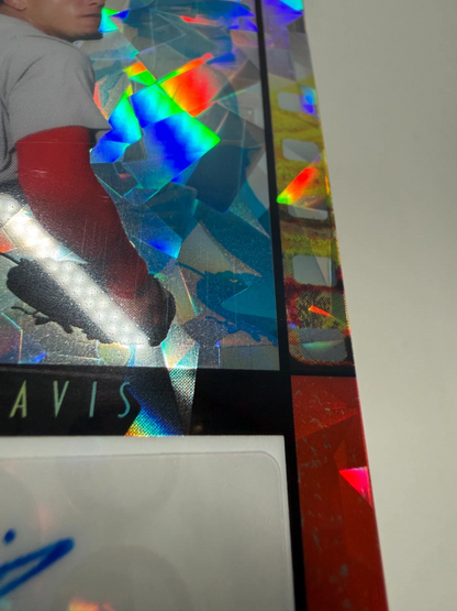 Chase Davis 2023 Leaf Vivid Technicolor Red Crystal Auto /8 #T-CD1 Cardinals