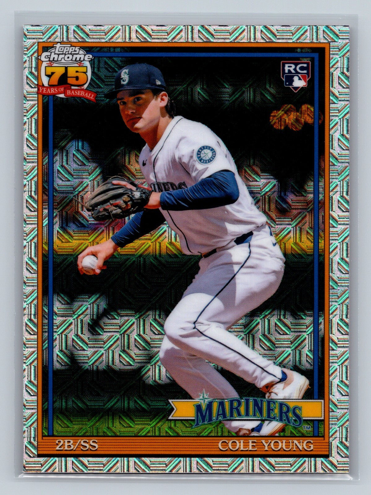 Cole Young 2026 Topps Series 1 1991 Silver Pack Mojo RC #91C-8 Mariners