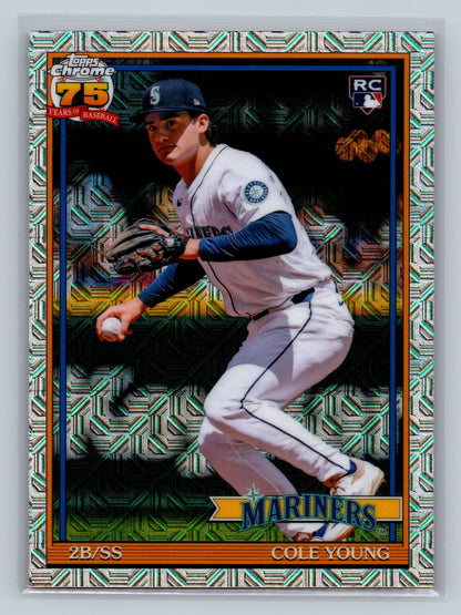 Cole Young 2026 Topps Series 1 1991 Silver Pack Mojo RC #91C-8 Mariners