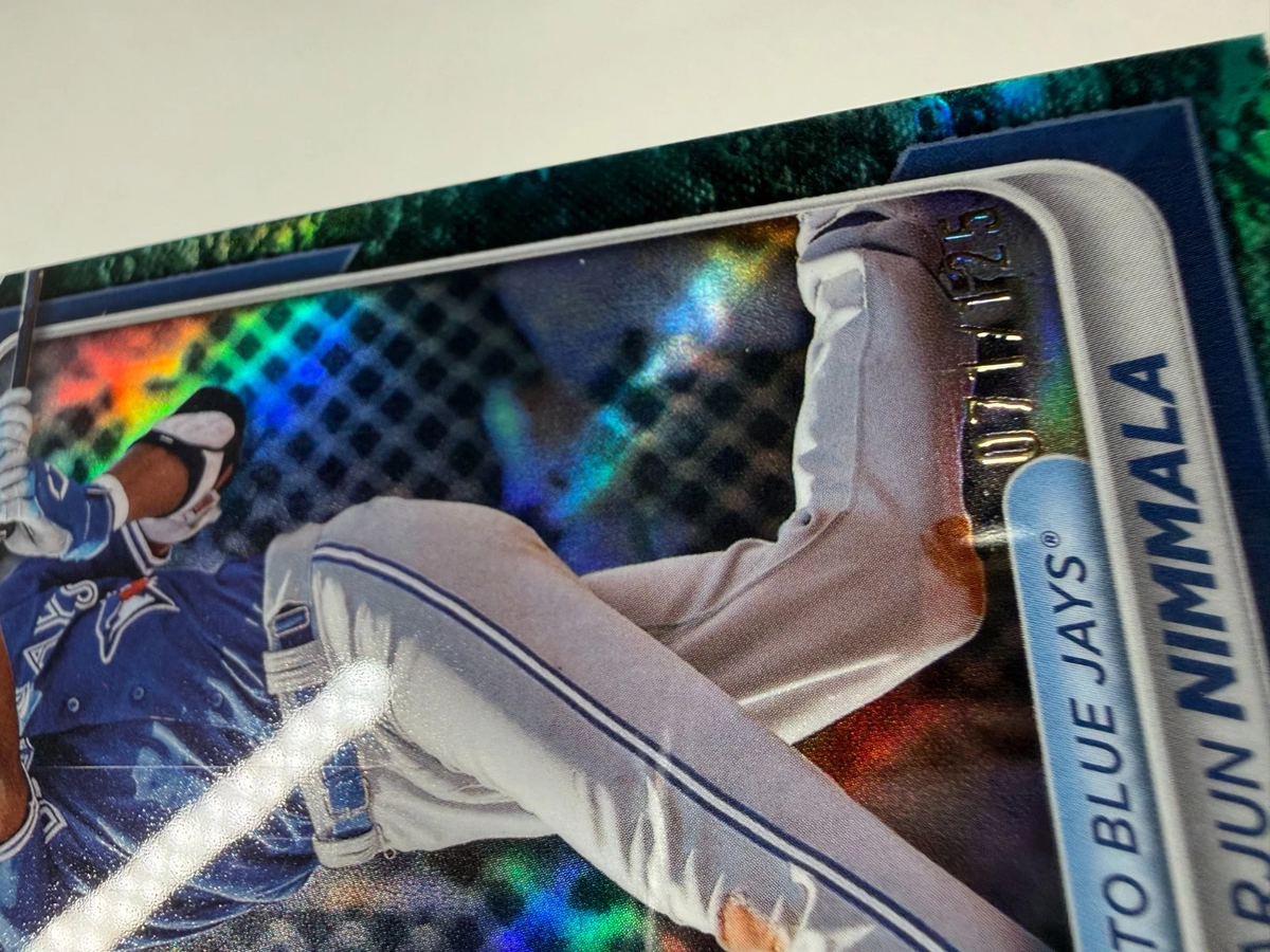 Arjun Nimmala 2024 Bowman Draft Chrome Aqua Lunar Crater Refractor /125 #BDC-102