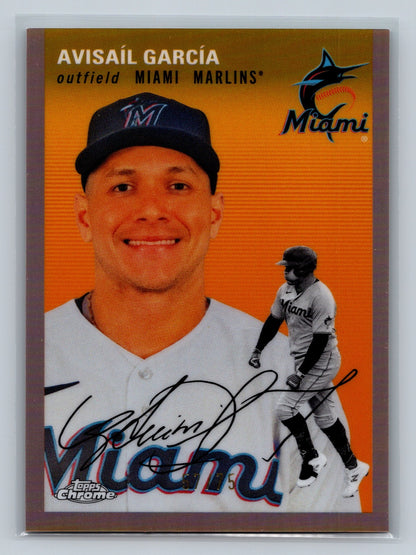 Avisail Garcia 2023 Topps Chrome Platinum Rose Gold Refractor /75 #255 Marlins