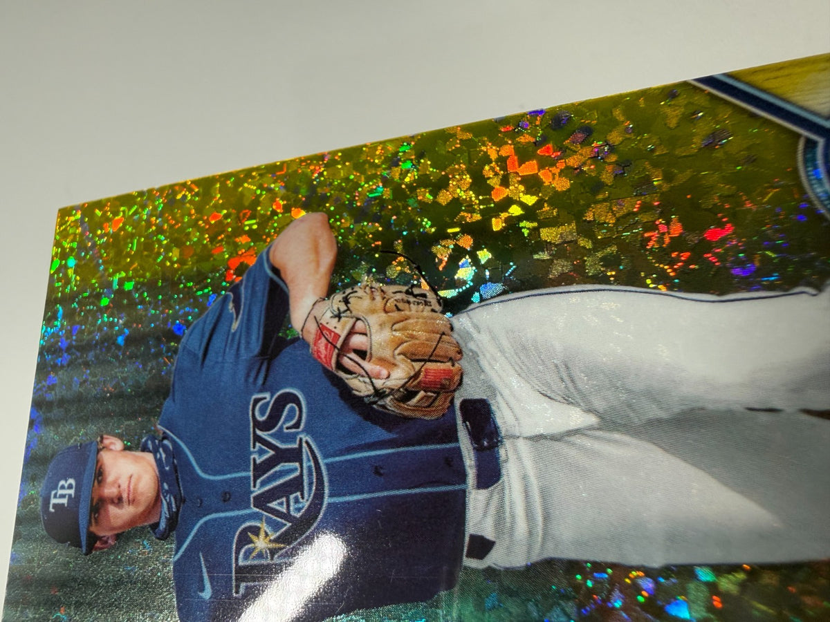 Cooper Kinney 2022 Bowman Chrome Prospect Yellow Mini Diamond Refractor /75