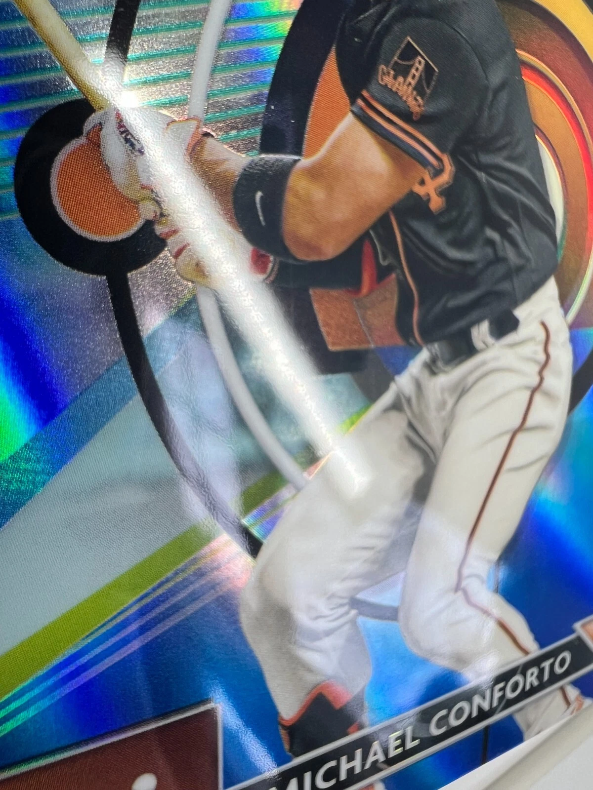 Michael Conforto 2023 Topps Finest Blue Refractor /150 #45 Giants