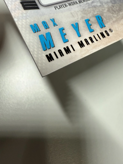 2025 Topps Series 1 Major League Material Max Meyer Relic #MLM-MME Marlins