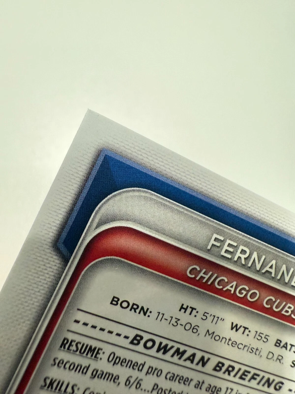 Fernando Cruz 2024 Bowman Draft Paper Sky Blue /499 #BD-148 Cubs