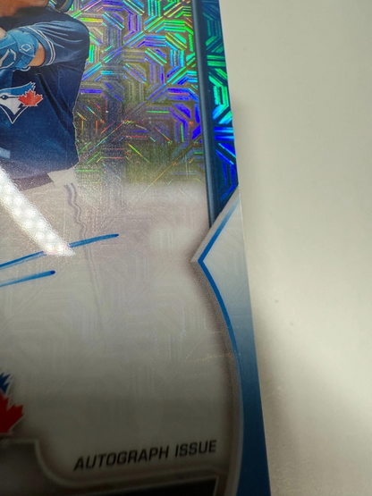 Yhoangel Aponte 2023 Bowman Chrome Mega Box Blue Mojo Refractor Auto /150