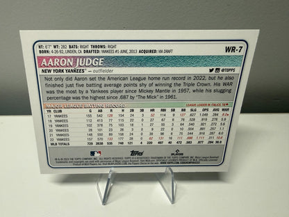 Aaron Judge 2023 Topps Big League Promo Foil /199 #WR-7 Yankees