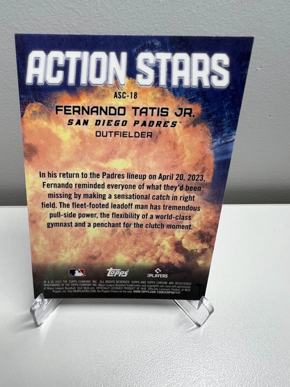 Fernando Tatis Jr 2023 Topps Chrome Update Action Stars Insert #18 Padres