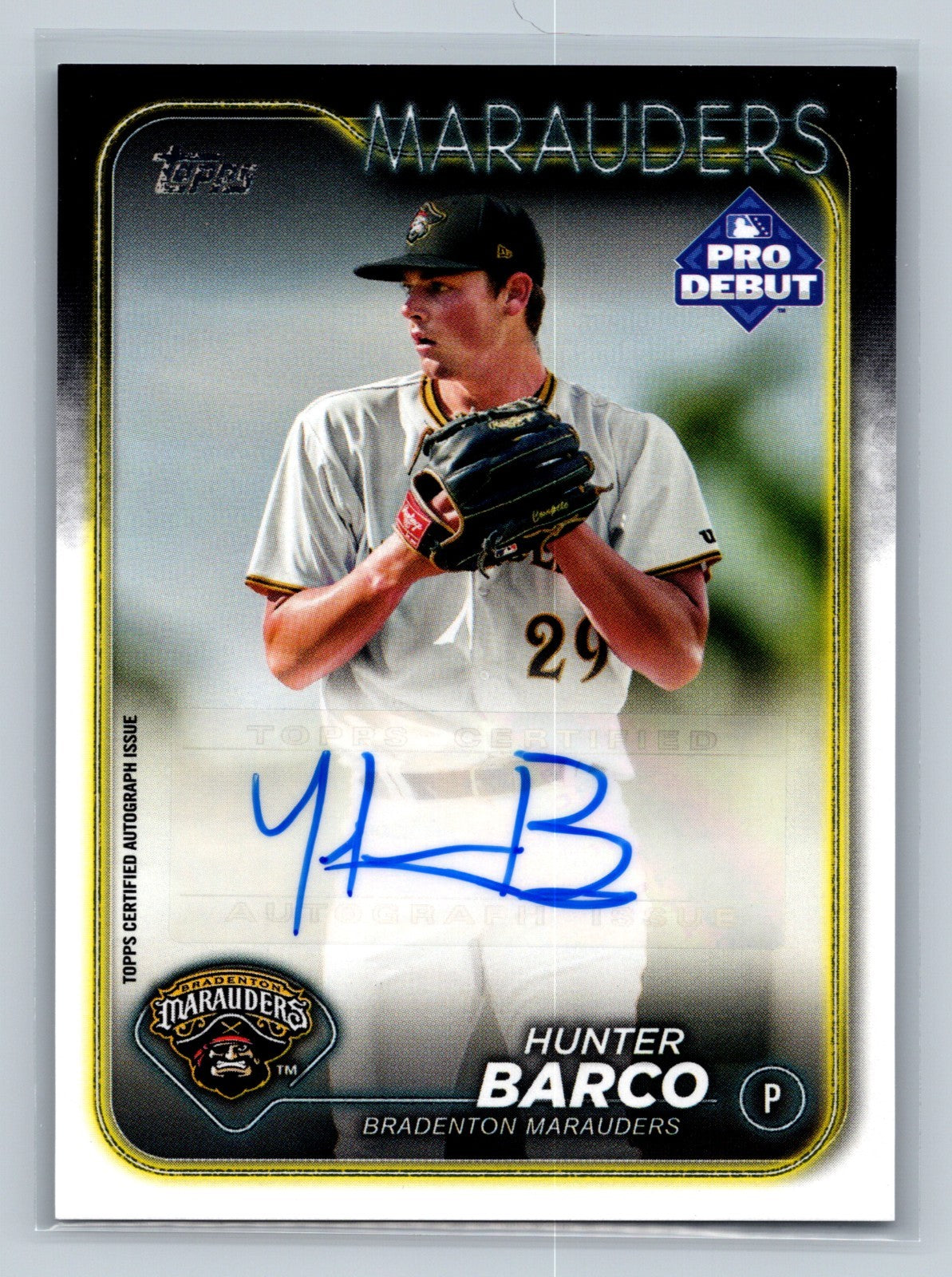 Hunter Barco 2024 Topps Pro Debut Auto #PD-183 Marauders