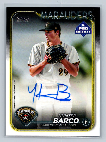 Hunter Barco 2024 Topps Pro Debut Auto #PD-183 Marauders