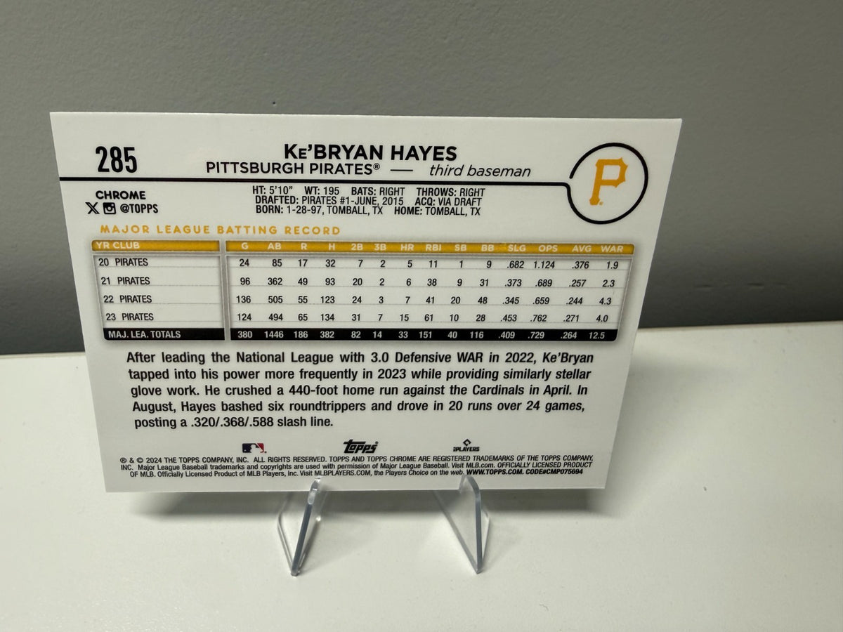 Ke'Bryan 2024 Topps Chrome Green Refractor /99 #285 Pirates