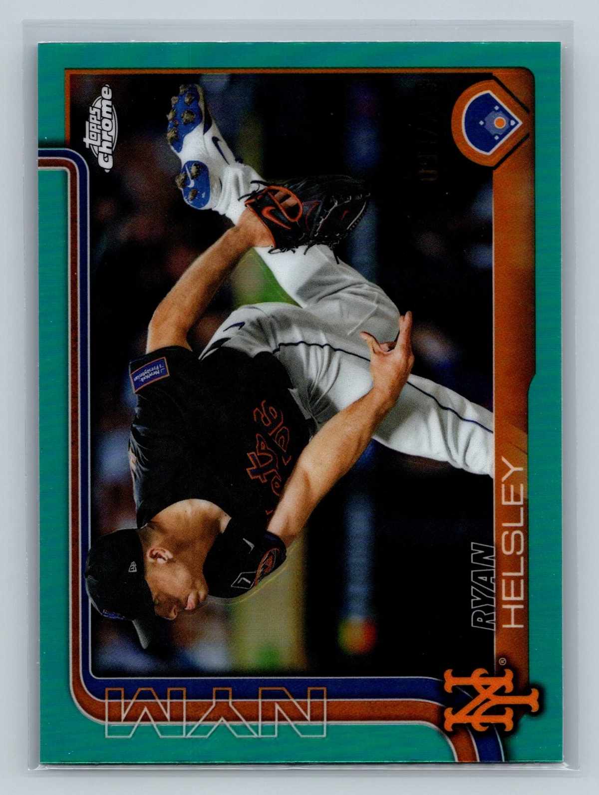 Ryan Helsley 2025 Topps Chrome Aqua Refractor /199 #USC12 Mets