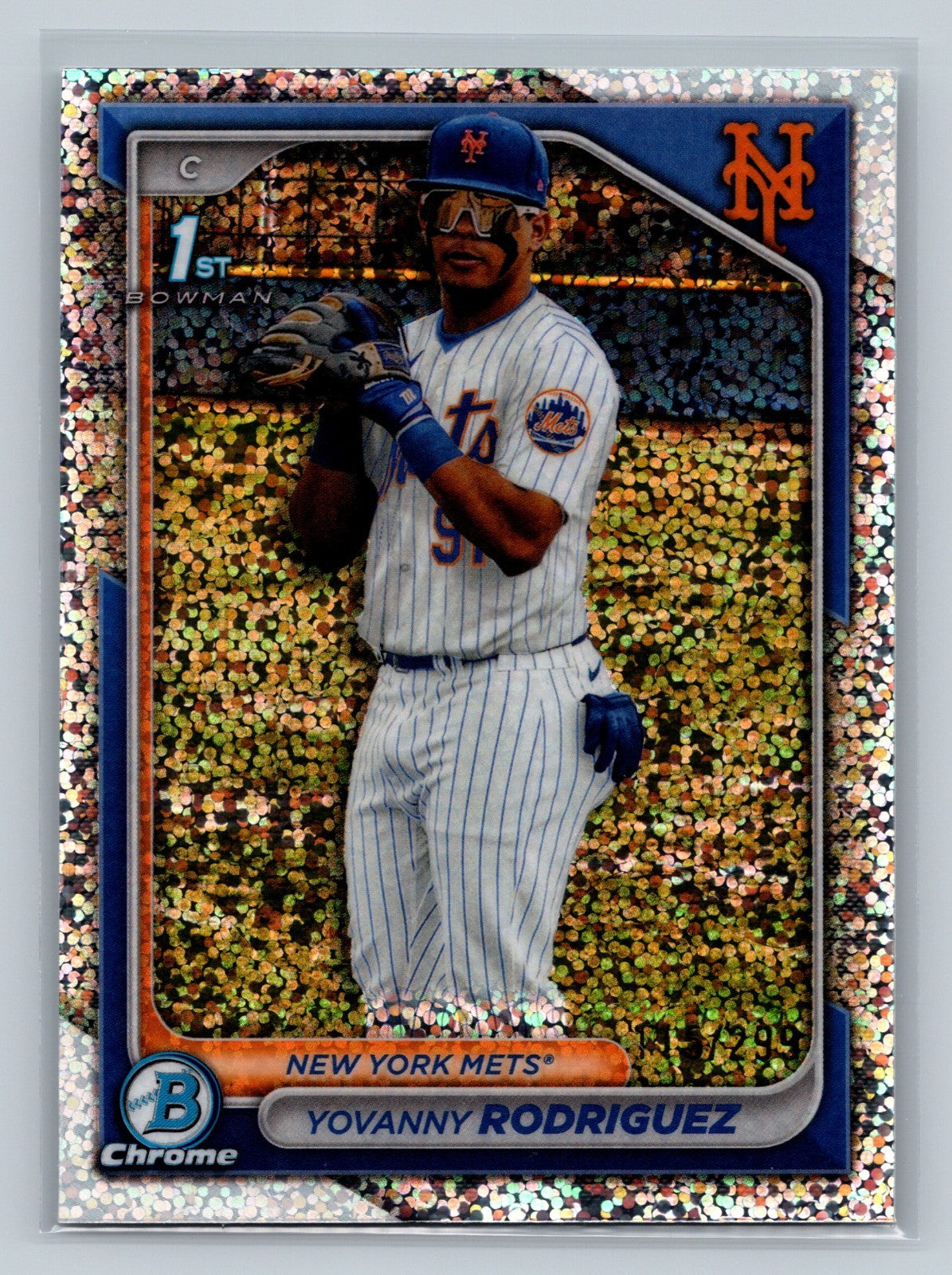 Yovanny Rodriguez 2024 Bowman Chrome 1st Speckle Refractor /299 #BCP-244 Mets
