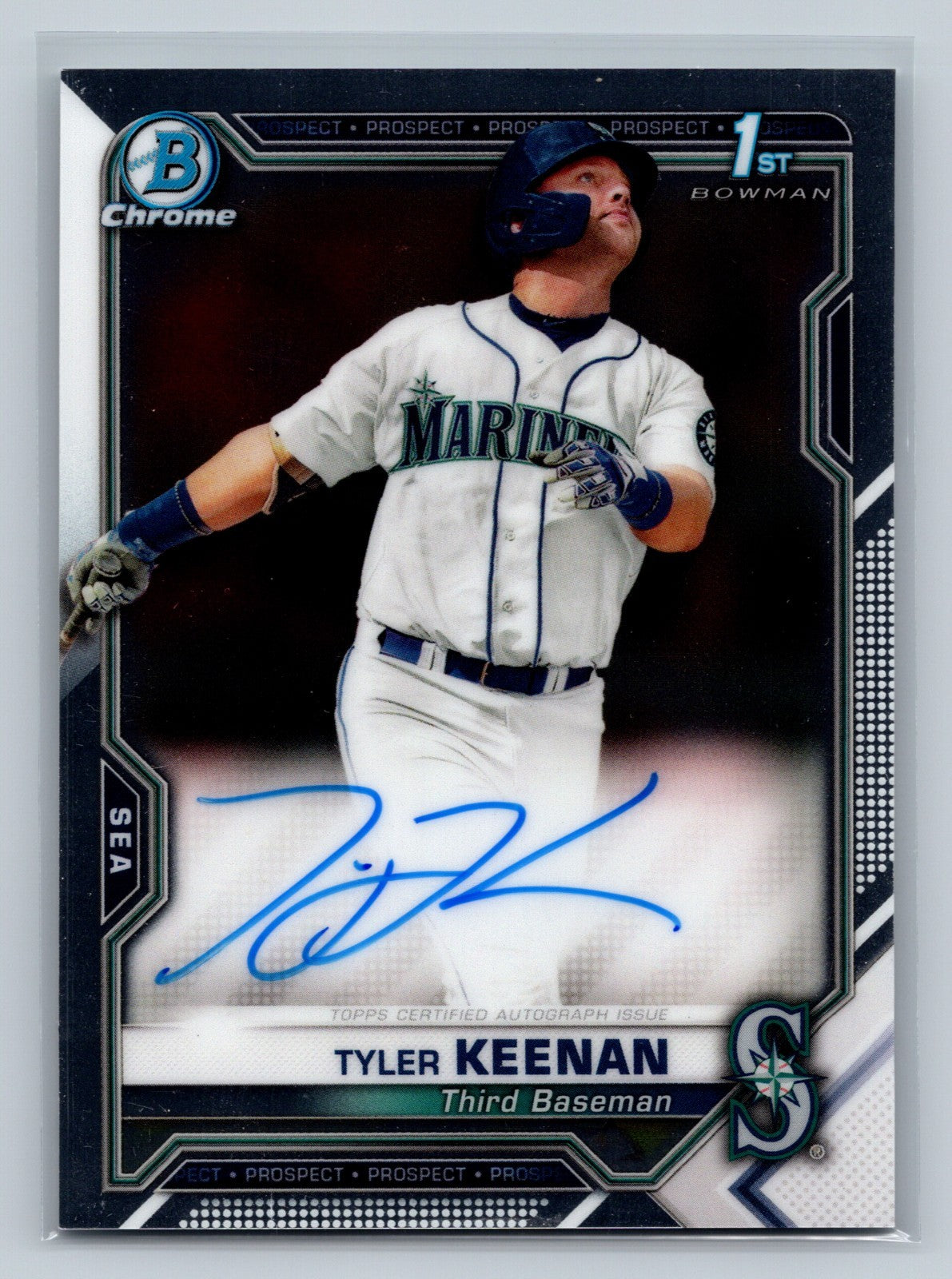 Tyler Keenan 2021 Bowman Chrome 1st Auto #CPA-TK Mariners