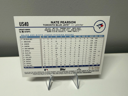 Nate Pearson 2024 Topps Update Series Orange Crackle Foilboard /299 #US40