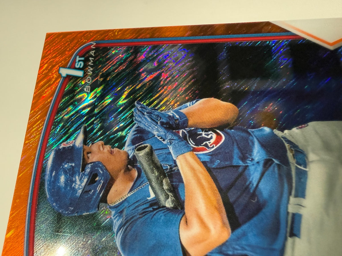 Moises Ballesteros 2023 Bowman Chrome 1st Orange Shimmer Refractor /25 #BCP-11