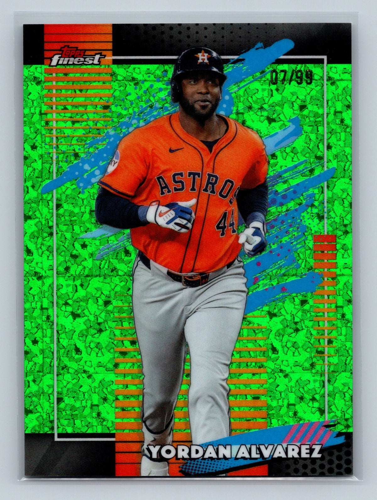 Yordan Alvarez 2026 Topps Finest Uncommon Green Mini Diamond Refractor /99 #146
