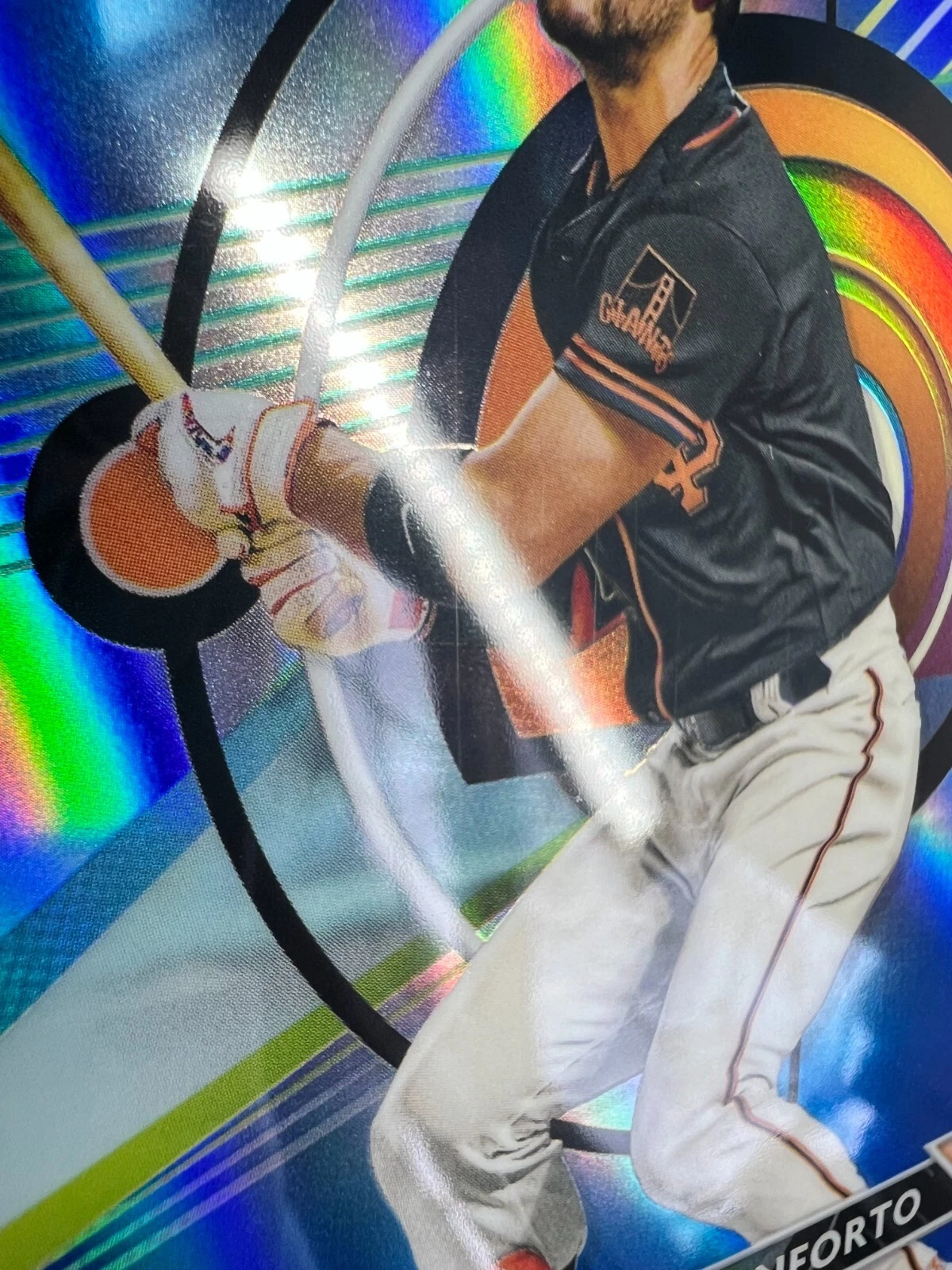 Michael Conforto 2023 Topps Finest Blue Refractor /150 #45 Giants
