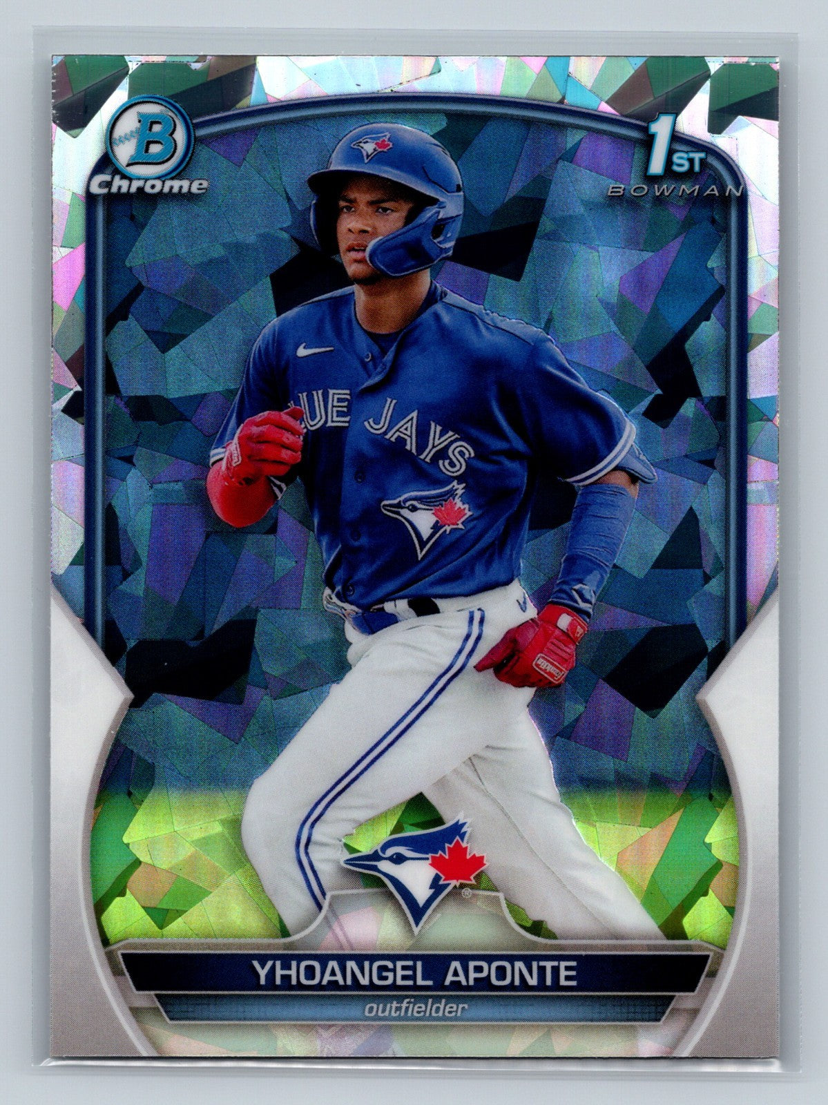 Yhoangel Aponte 2023 Bowman Chrome 1st Atomic Refractor #BCP-110 Blue Jays