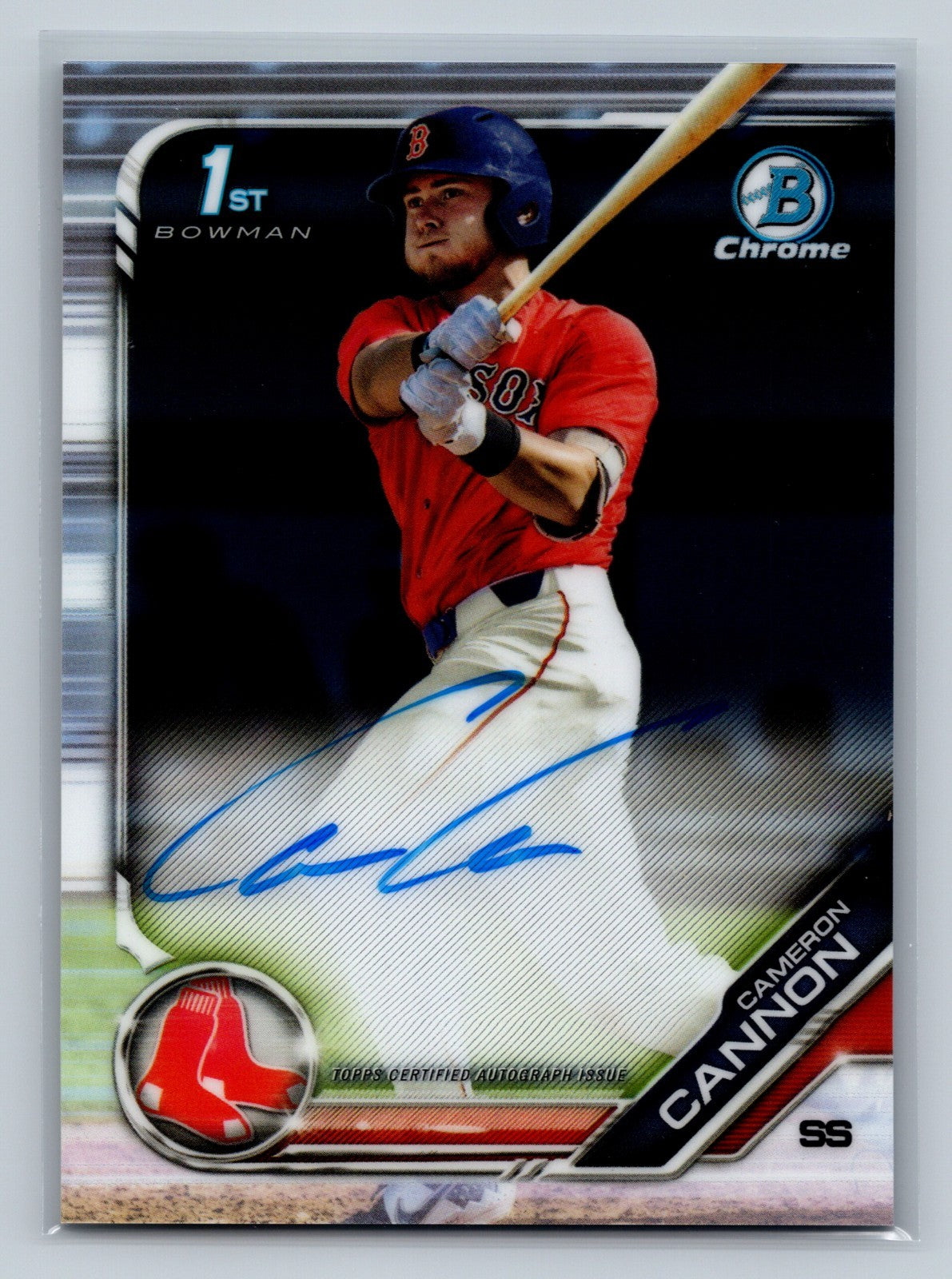 Cameron Cannon 2019 Bowman Draft Chrome 1st Auto #CDA-CCA Red Sox