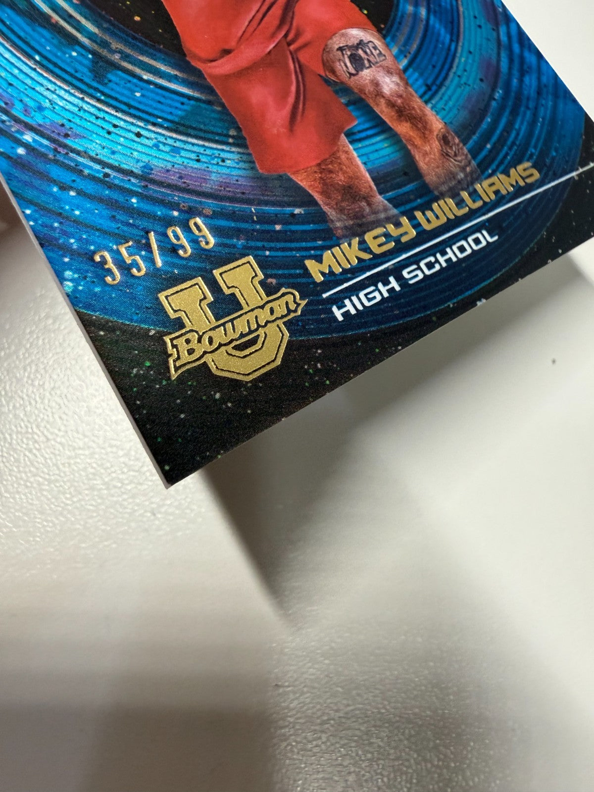 Mikey Williams 2023 Bowman University Inception Blue Foil /99 #25