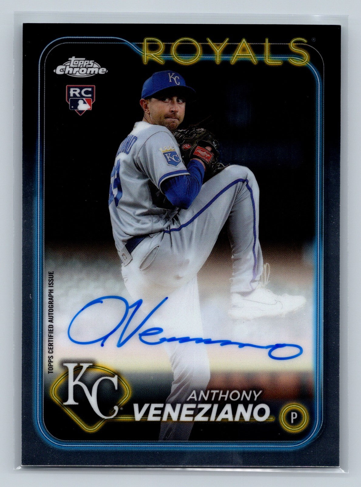 Anthony Veneziano 2024 Topps Chrome Auto RC #RA-AV Royals