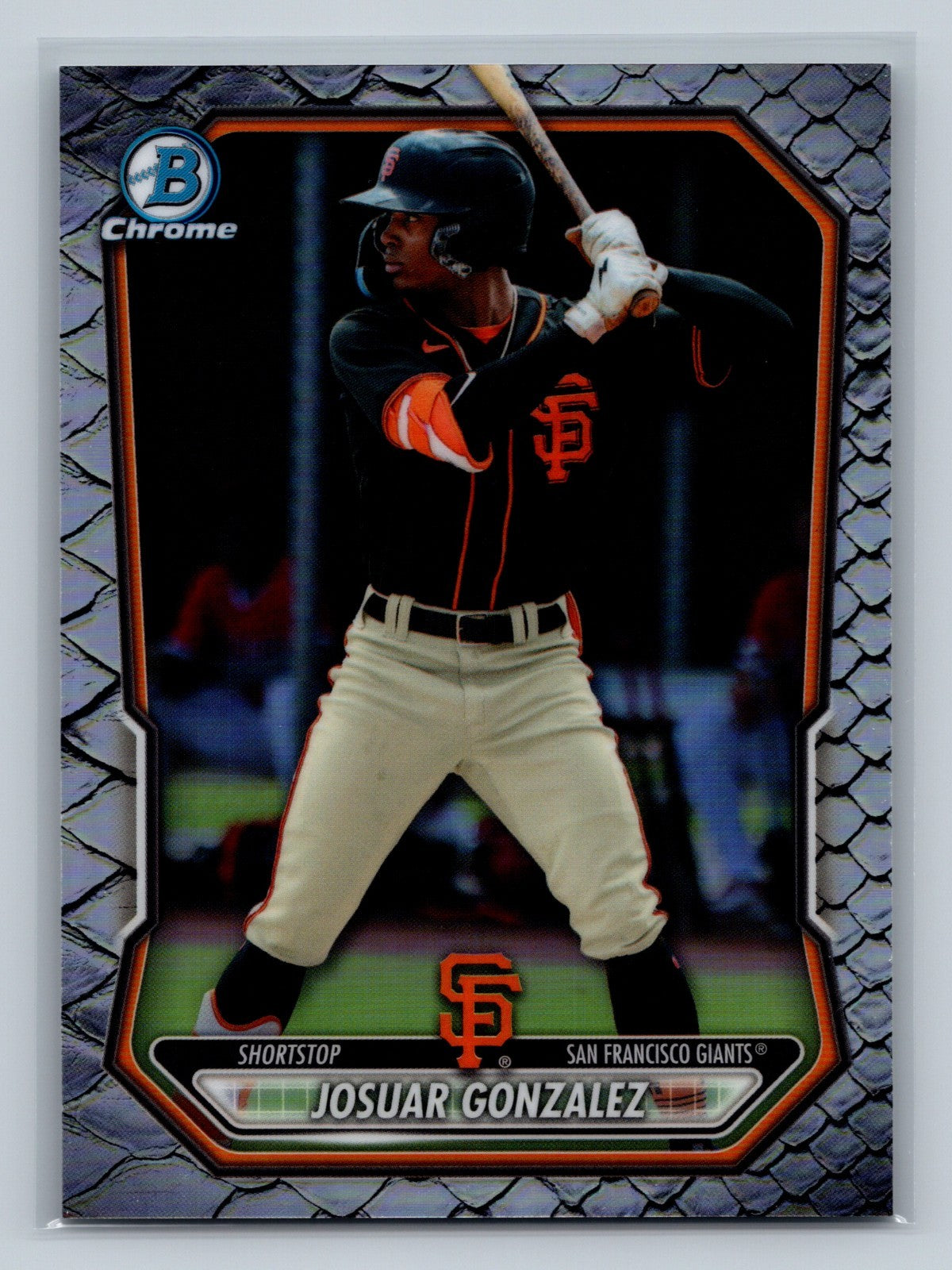 Josuar Gonzalez 2026 Bowman Chrome Prospects Reptilian Refractor #BCP-56 Giants