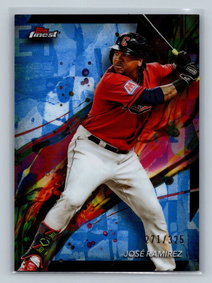 Jose Ramirez 2024 Topps Finest Common Sky Blue Refractor /325 #39 Guardians