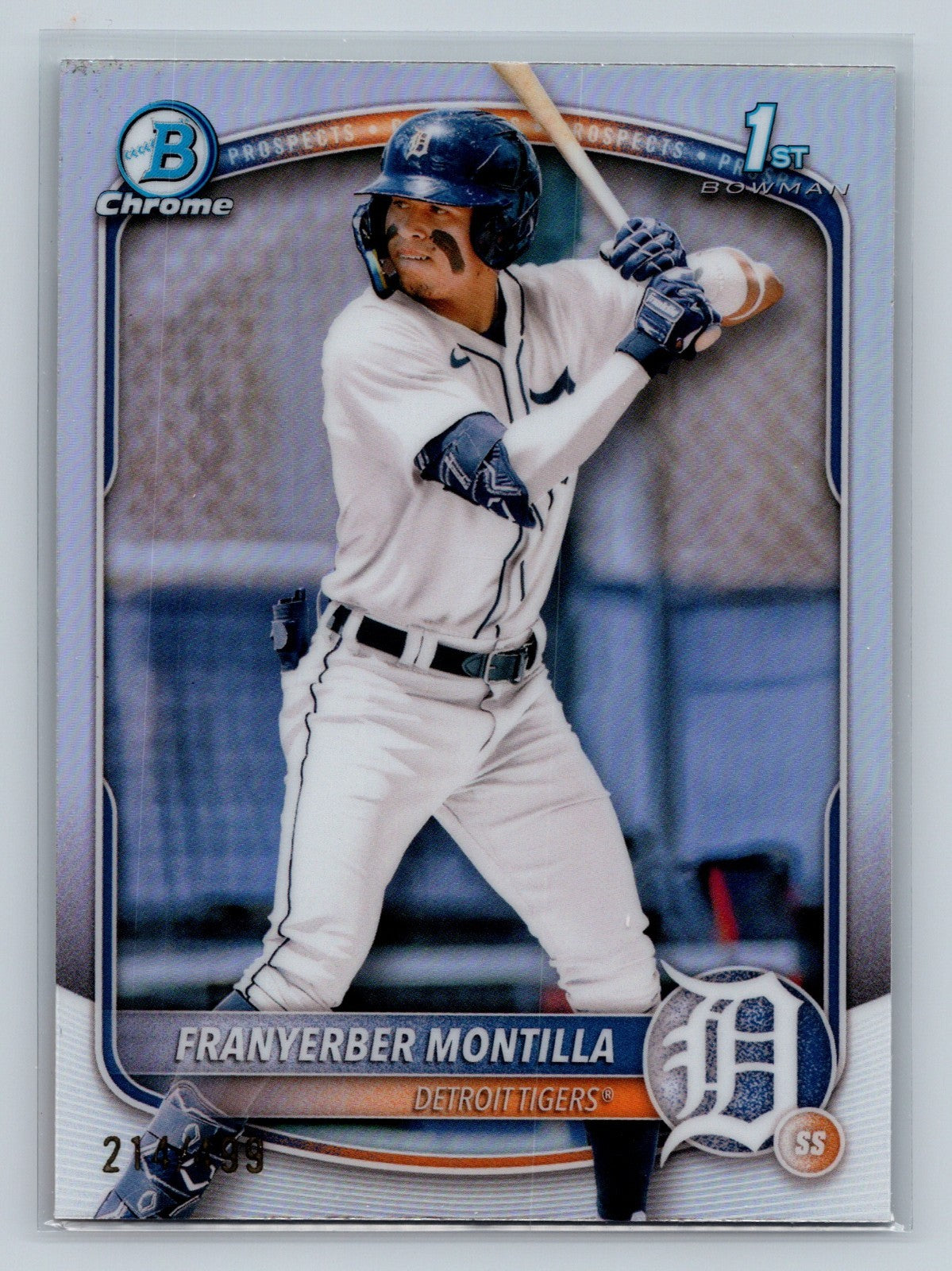 Franyerber Montilla 2025 Bowman Chrome 1st Refractor /499 #BCP-5 Tigers