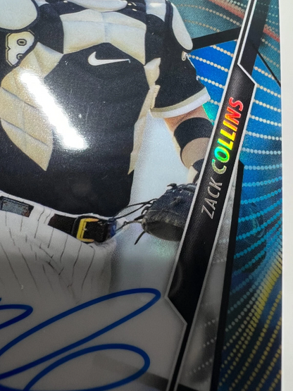 Zack Collins 2020 Topps Finest Blue Refractor Auto RC /150 #FA-ZC White Sox
