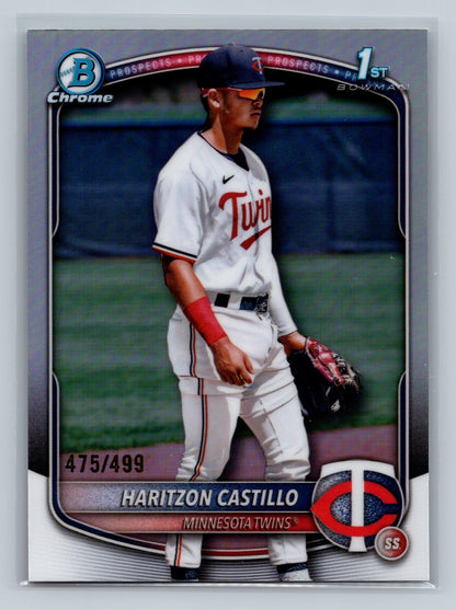 Haritzon Castillo 2025 Bowman Chrome 1st Refractor /499 #BCP-161 Twins