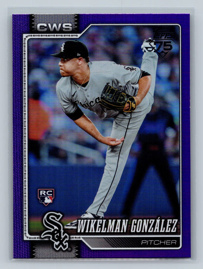 Wikelman Gonzalez 2026 Topps Series 1 Purple Foil RC /250 #167 White Sox