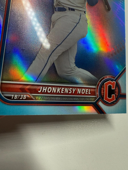 Jhonkensy Noel 2022 Bowman Draft Chrome Sky Blue Refractor #BDC-60 Guardians