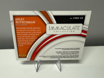 Adley Rutschman 2022 Panini Immaculate Ruby Patch Auto /25 #CIMS-AR Orioles