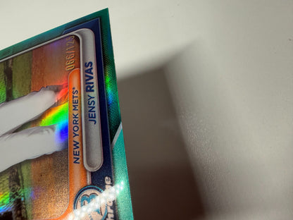 Jensy Rivas 2024 Bowman Chrome 1st Aqua Refractor /125 #BCP-251 Mets