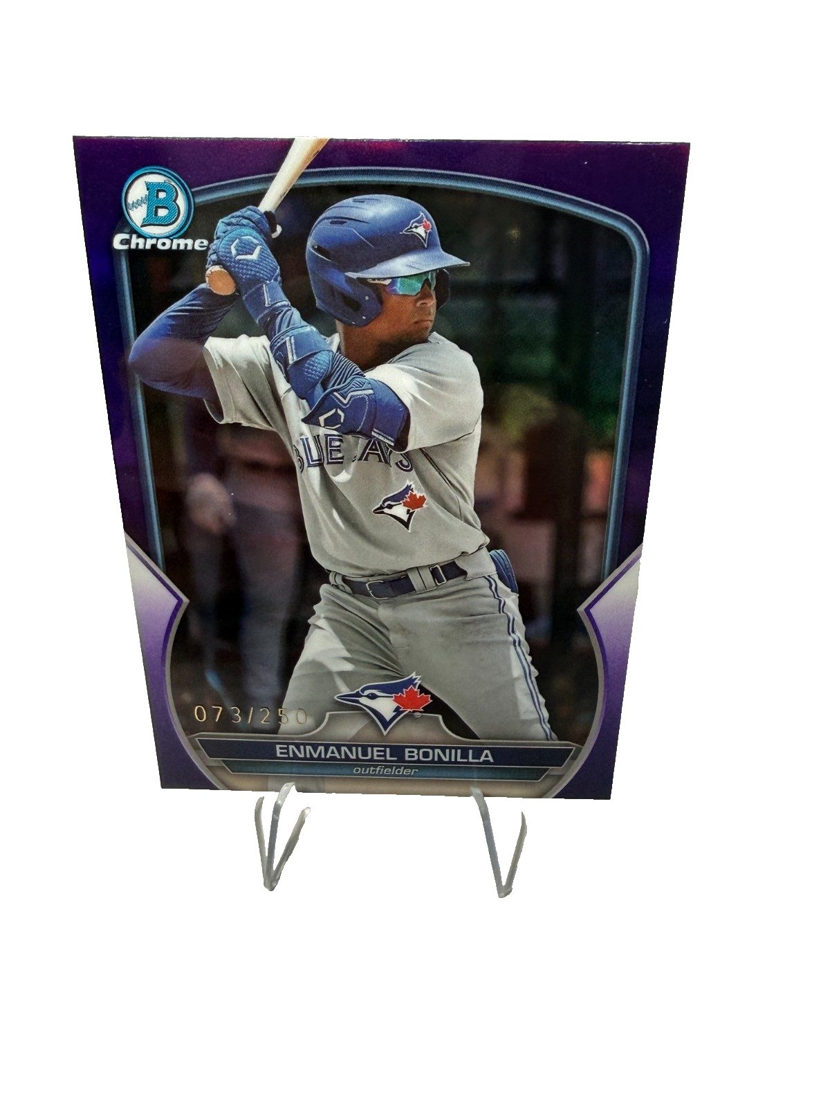 Enmanuel Bonilla 2023 Bowman Draft Chrome Purple Refractor /250 #BDC-195