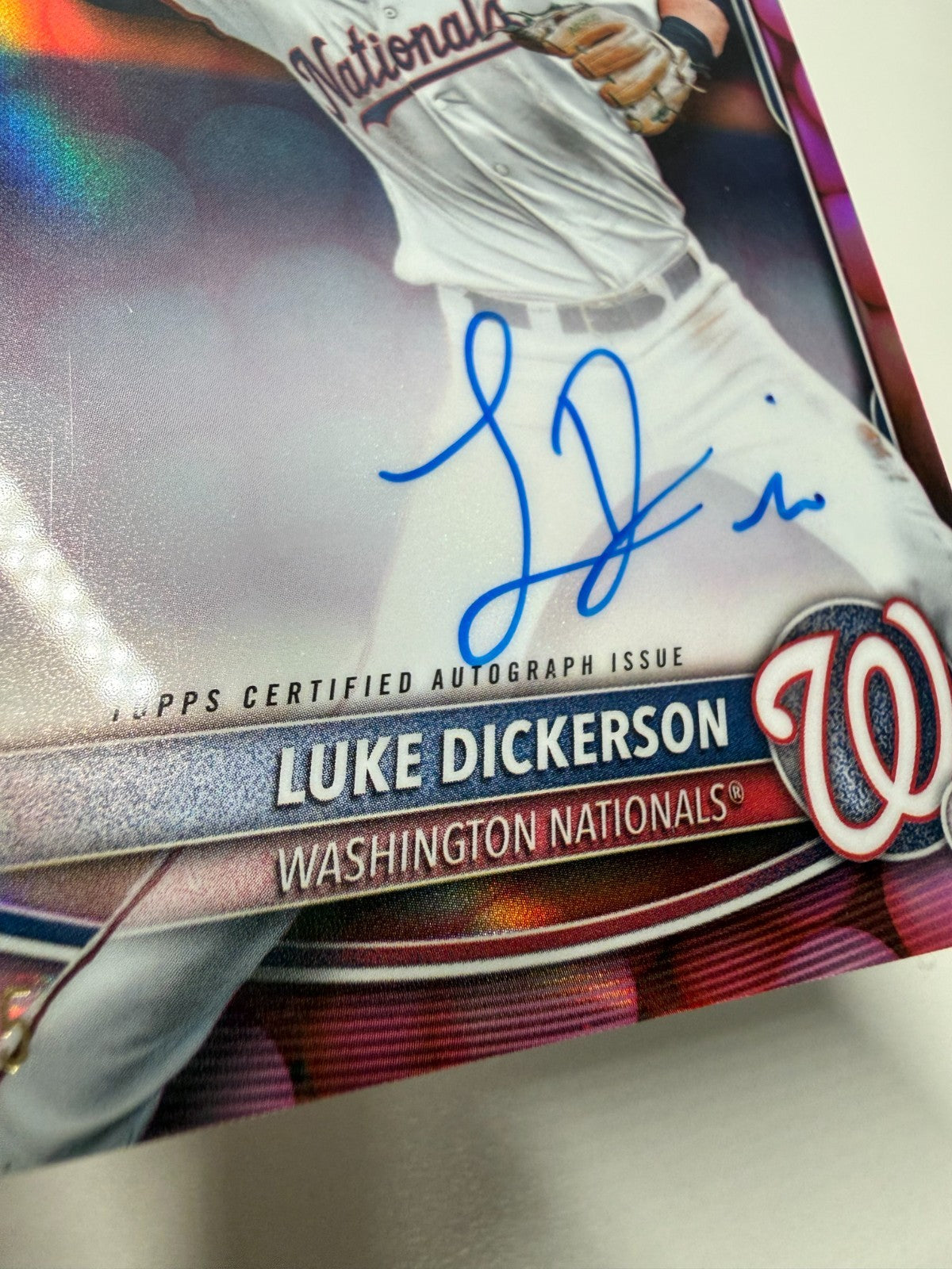 Luke Dickerson 2025 Bowman Chrome 1st Snack Pack Bubble Gum Refractor Auto /5