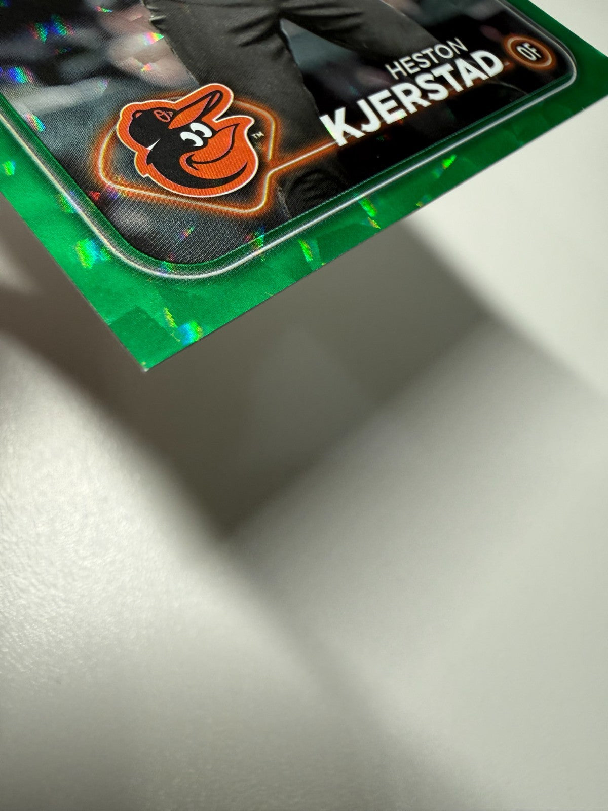 Heston Kjerstand 2024 Topps Series 2 Green Crackle Foil RC /499 #349 Orioles