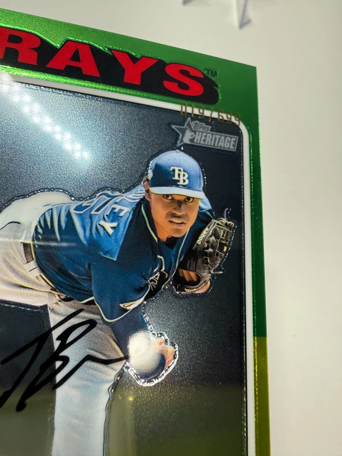 Taj Bradley 2024 Topps Heritage Chrome /699 #141 Rays