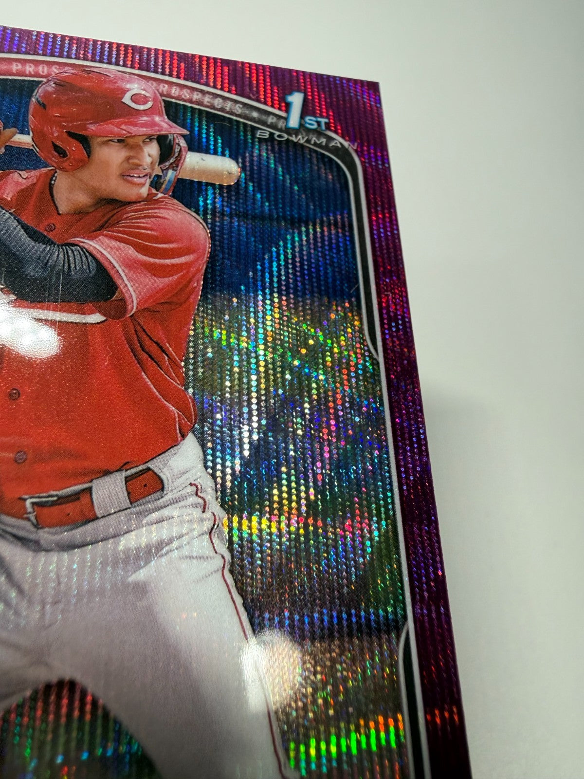 Esmith Pineda 2025 Bowman Chrome 1st Fuchsia Wave Refractor /199 #BCP-37 Reds