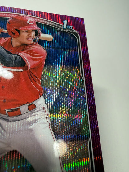 Esmith Pineda 2025 Bowman Chrome 1st Fuchsia Wave Refractor /199 #BCP-37 Reds