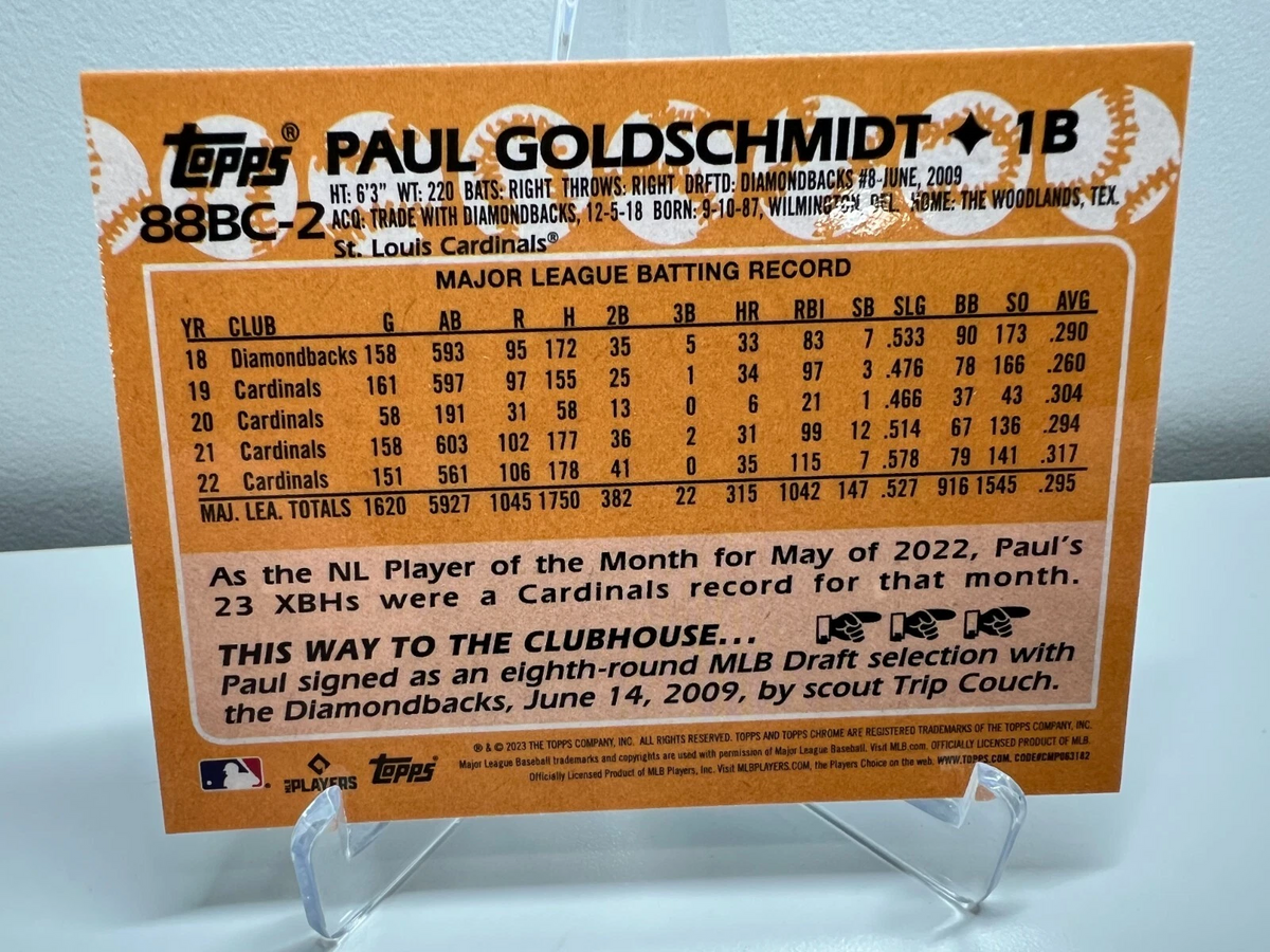 Paul Goldschmidt 2023 Topps Chrome 1988 35th Anniversary Refractor #88BC-2
