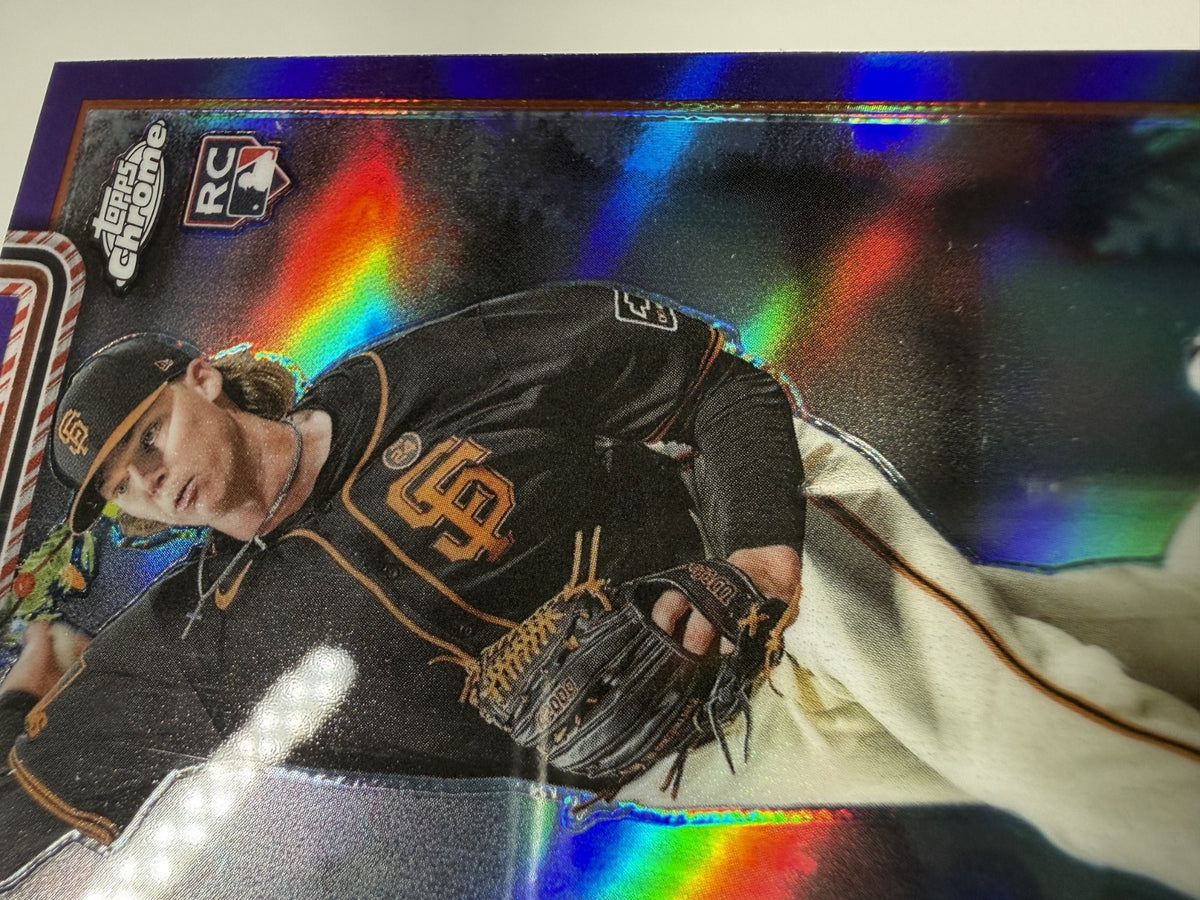 Hayden Birdsong 2025 Topps Holiday Chrome Purple Refractor RC /250 #HC85 Giants