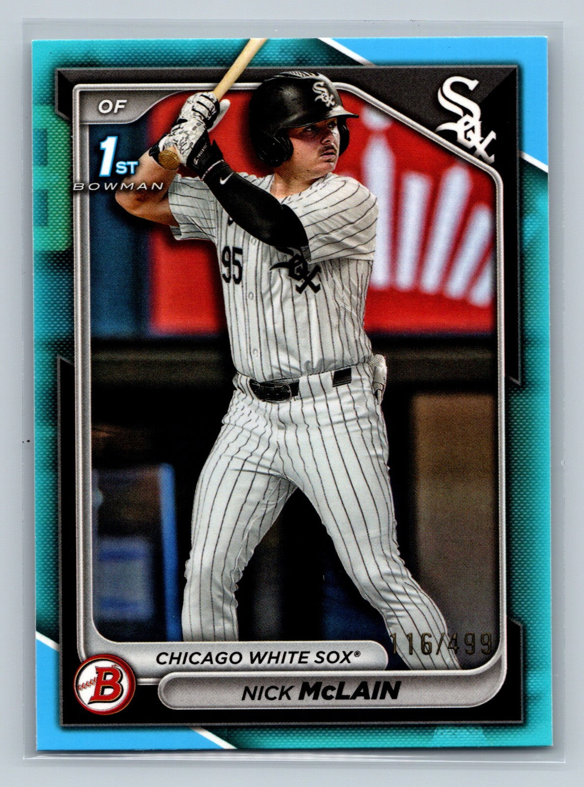Nick McLain 2024 Bowman Draft 1st Paper Sky Blue /499 #BD-14 White Sox