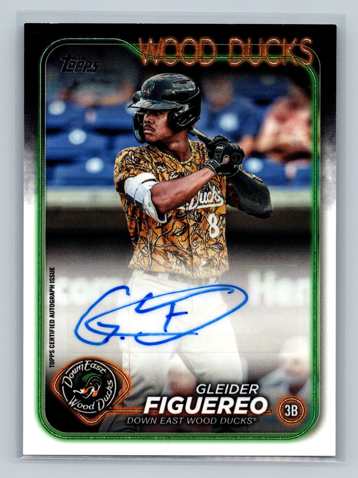 Gleider Figuereo 2024 Topps Pro Debut Auto #PD-34 Wood Ducks