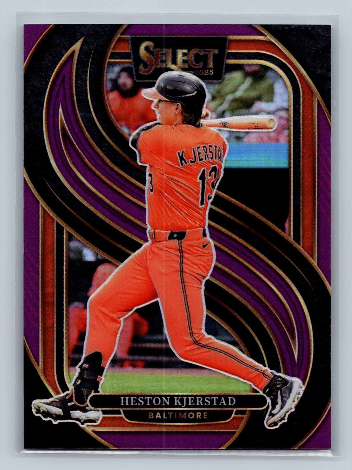 Heston Kjerstad 2025 Panini Select Premier Level Purple Prizm /75 #115 Orioles