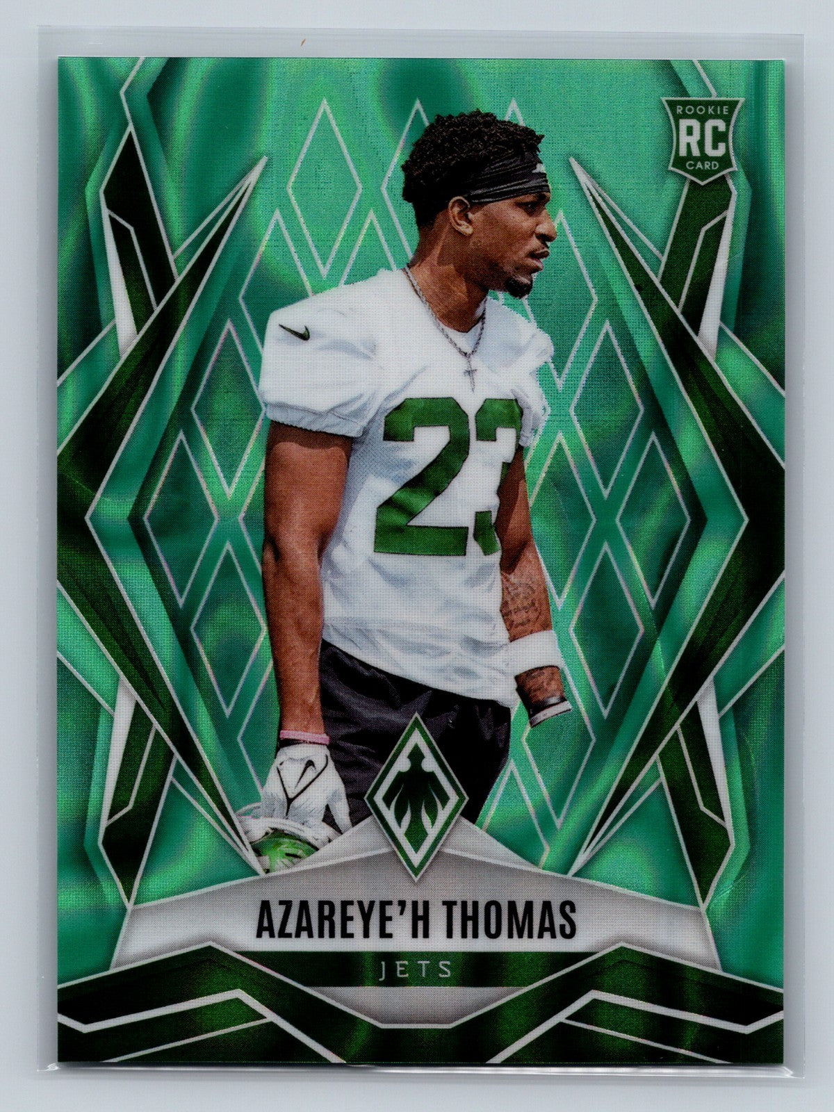 Azareye'h Thomas 2025 Panini Phoenix Teal Lava RC /175 #212 Jets