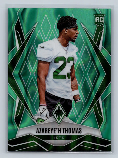 Azareye'h Thomas 2025 Panini Phoenix Teal Lava RC /175 #212 Jets