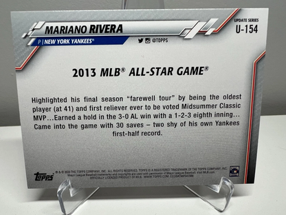Mariano Rivera 2020 Topps Update Series All-Star Rainbow Foil #U-154 Yankees
