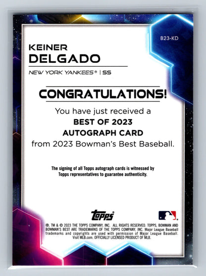 Keiner Delgado 2023 Bowman's Best Auto #B23-KD Yankees